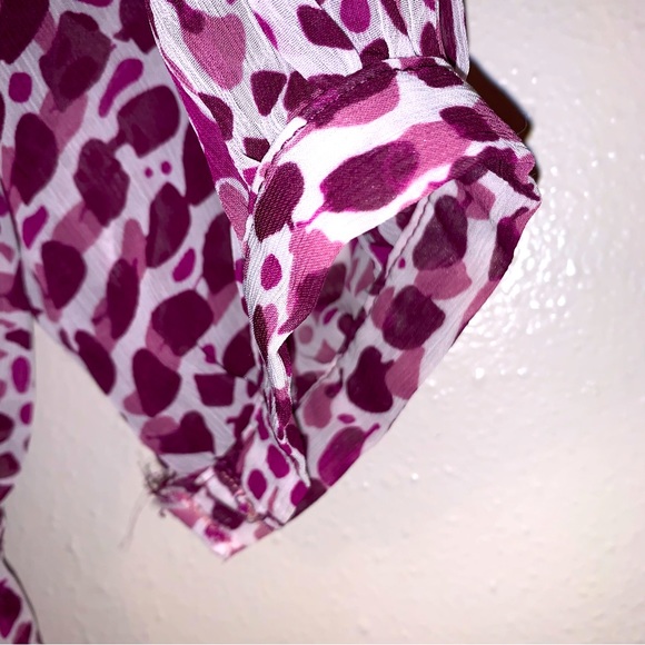 H & M Size 4 Button Down Polka Dot Print Blouse - Picture 6 of 8